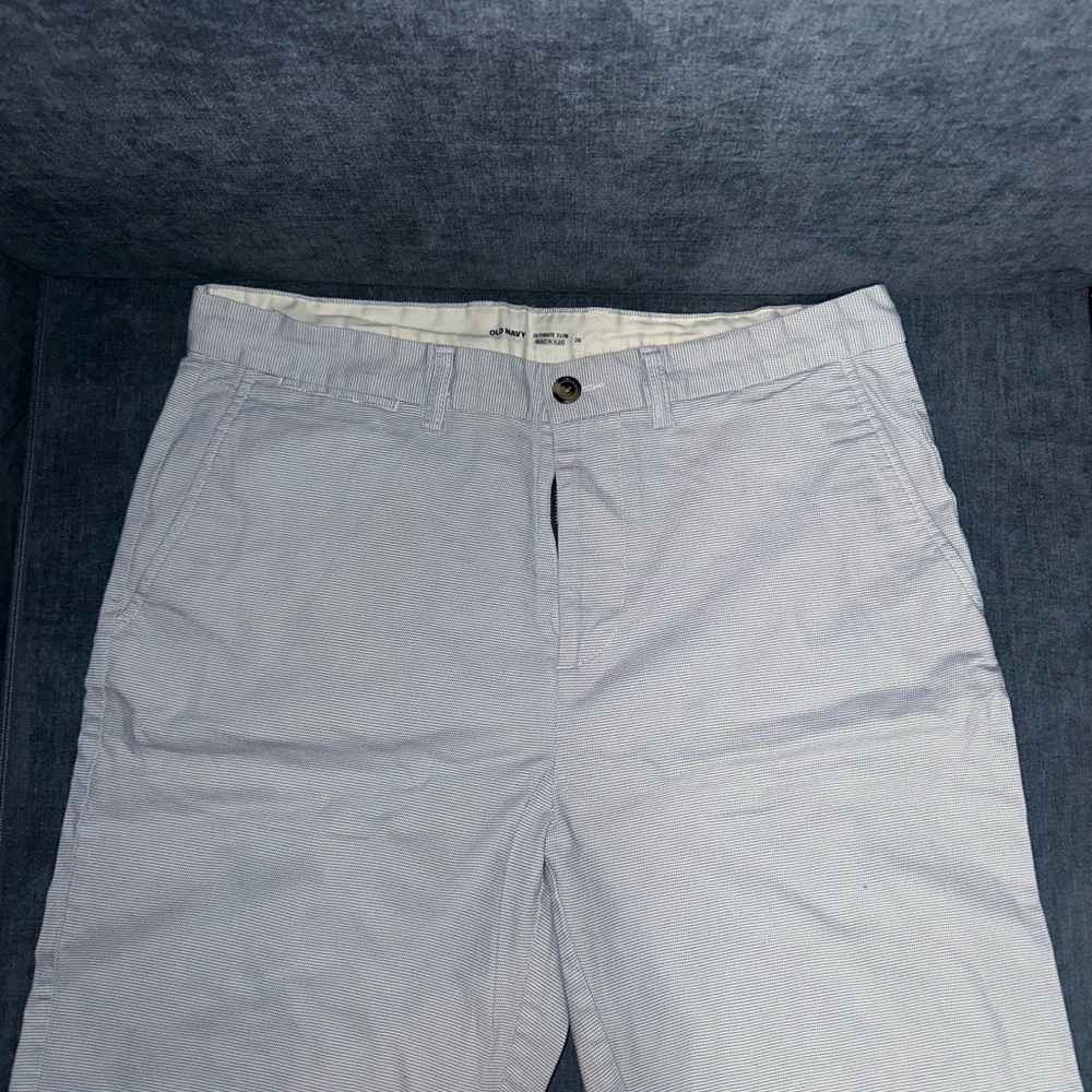 Old Navy Ultimate Slim Built-In Flex Chino Shorts Men’s Gingham 10” Inseam